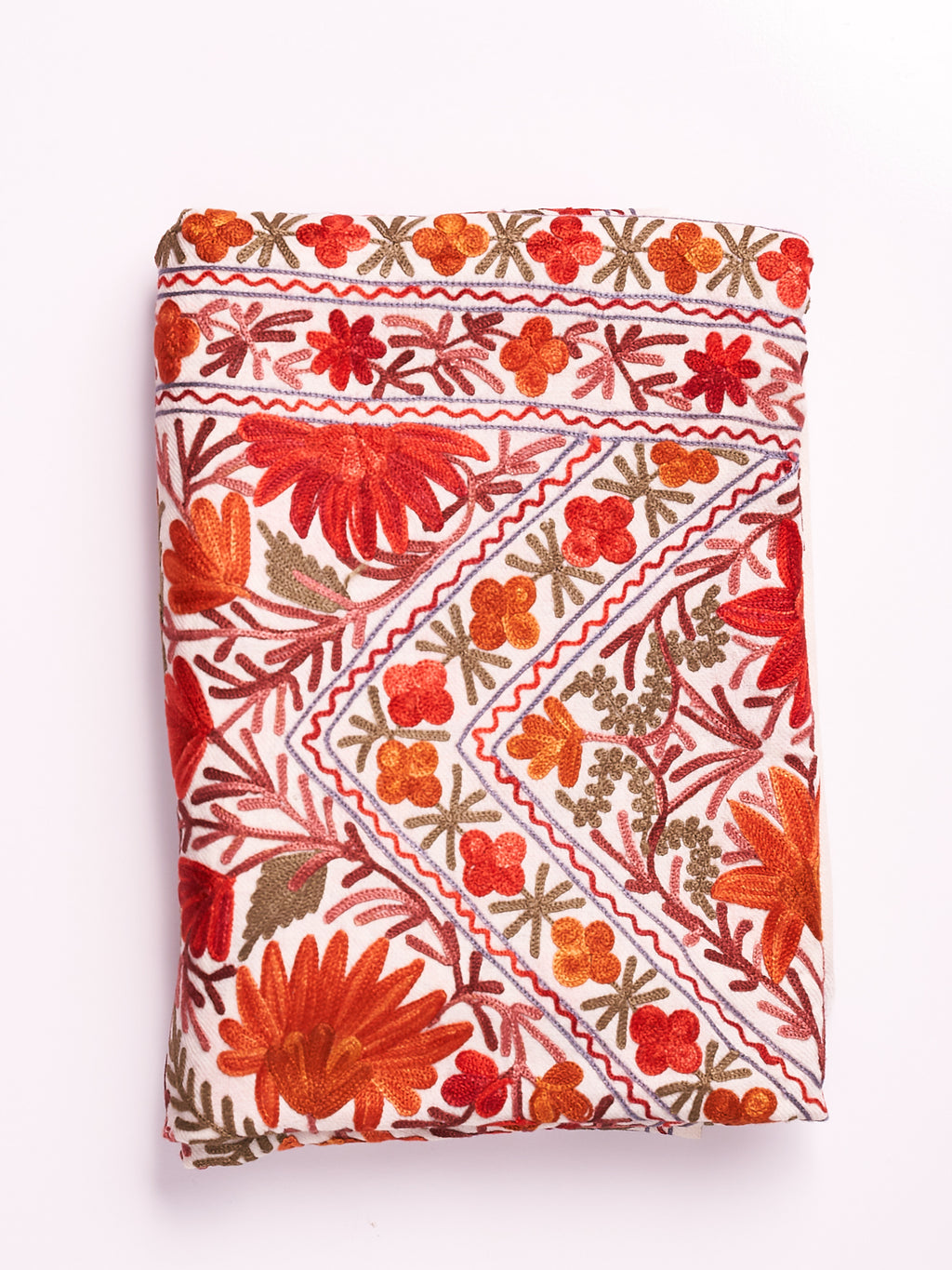 Embroidered Shawl - Autumn
