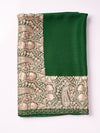 Embroidered Shawl - Emerald