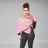 Embroidered Shawl - Pink/Gold