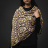 Embroidered Shawl- Gold/Black/Lilac